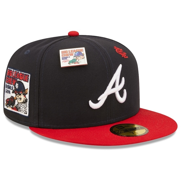 New Era Accessories Rare Size 7 New Era Atlanta Braves Big League